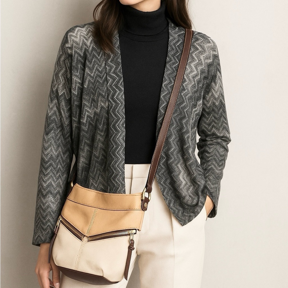 B. MAKOWSKY Leather Tri-Color Purse